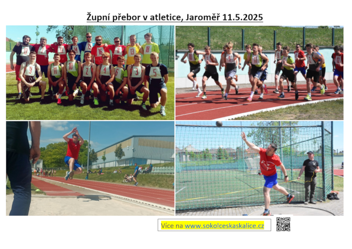 Tablo, Župní přebor v atletice 11.5.2025