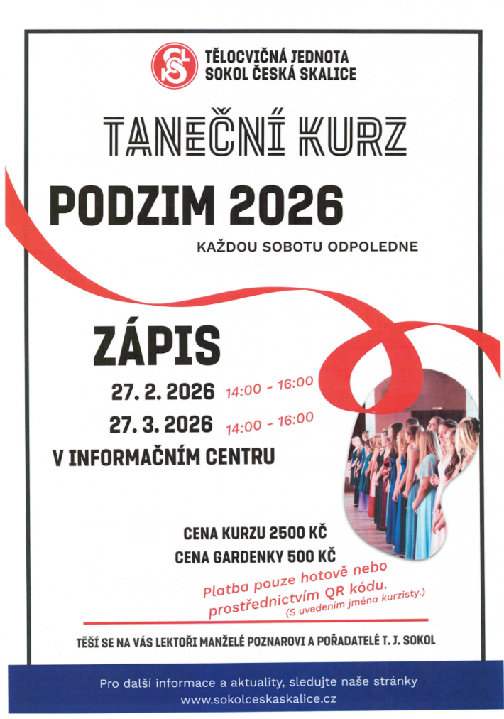 ZÁPIS TANEČNÍ 2026 plakátek